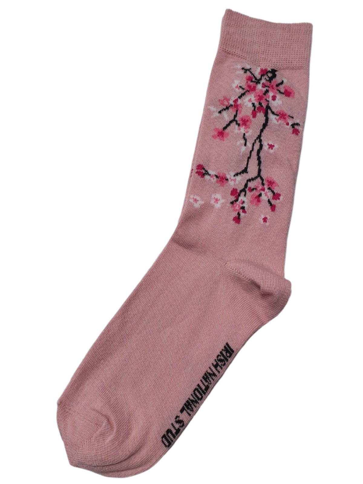 Pink Cherry Blossom Ladies Sock - OS
