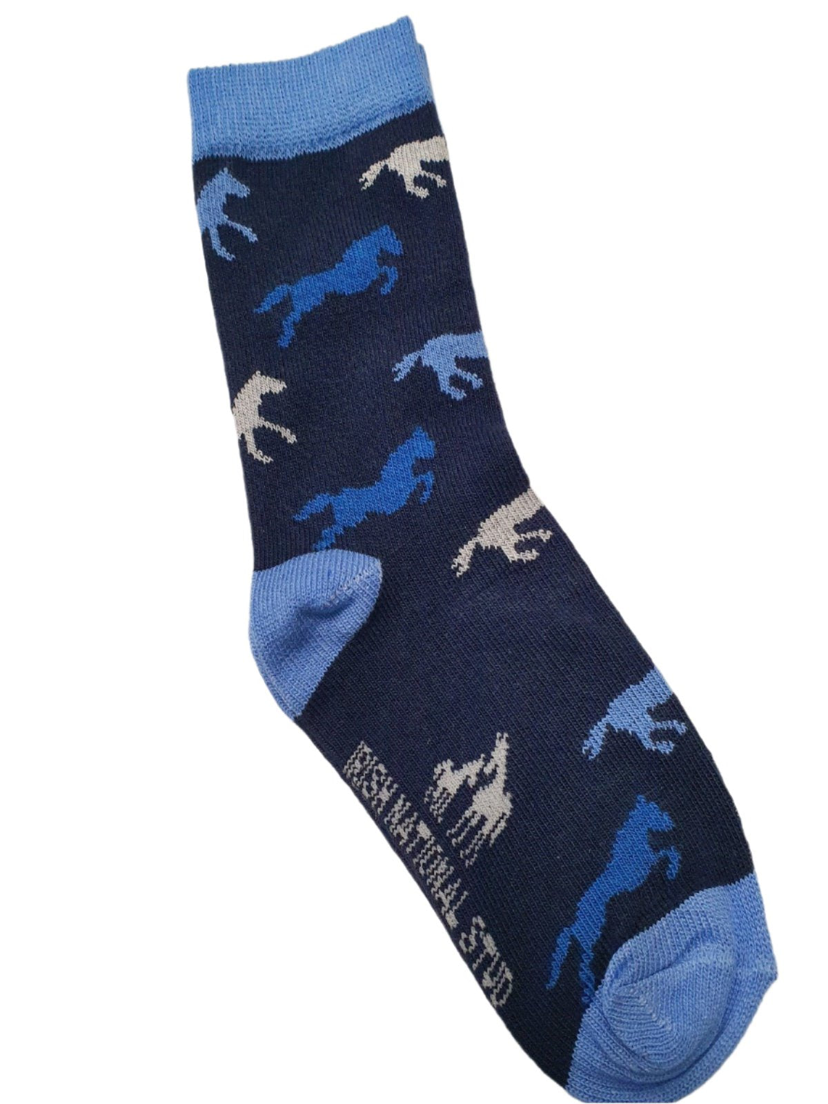 Navy/Blue All over Horse Kids Socks