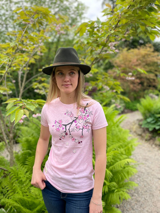 Pink Marl INS Cherry Blossom T-Shirt