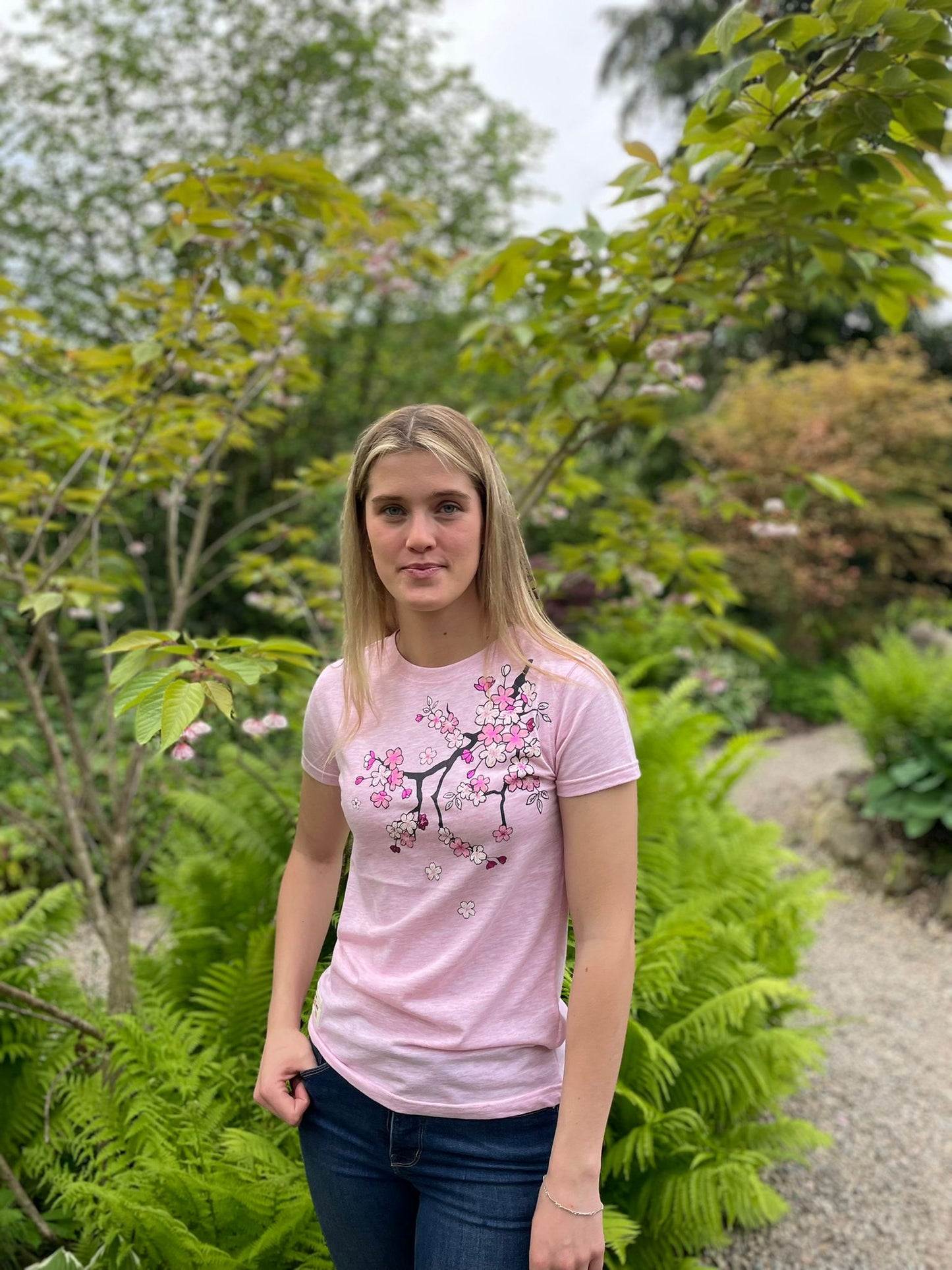 Pink Marl INS Cherry Blossom T-Shirt