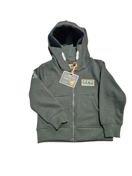 BOTTLE GREEN INS JUNIOR VET FULLZ ZIP HOODY