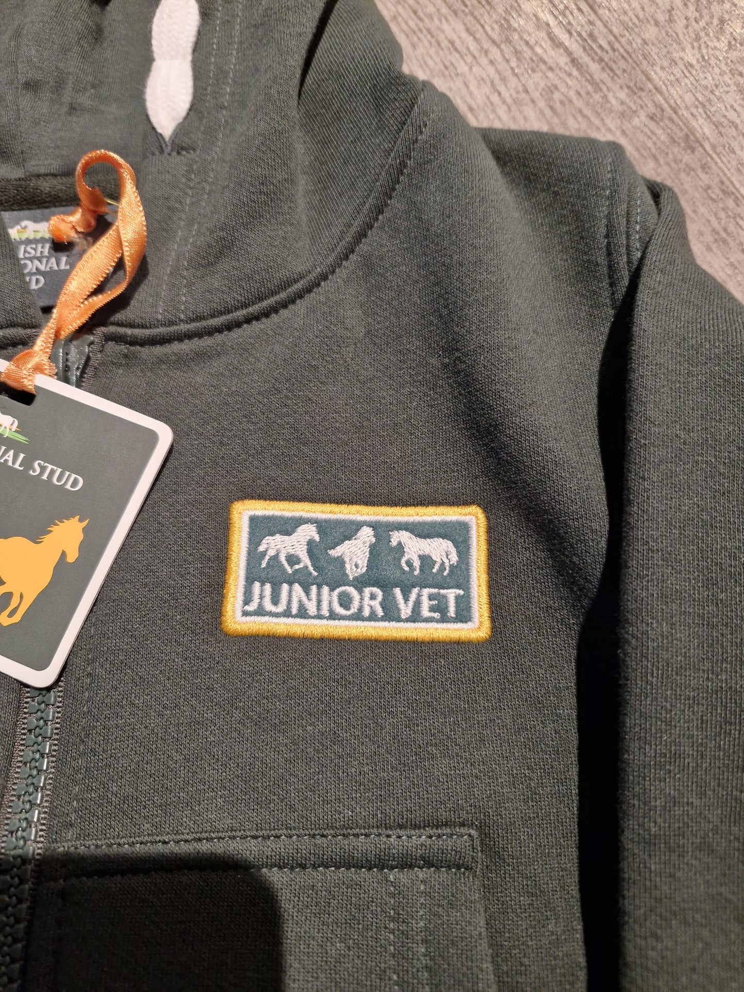 BOTTLE GREEN INS JUNIOR VET FULLZ ZIP HOODY