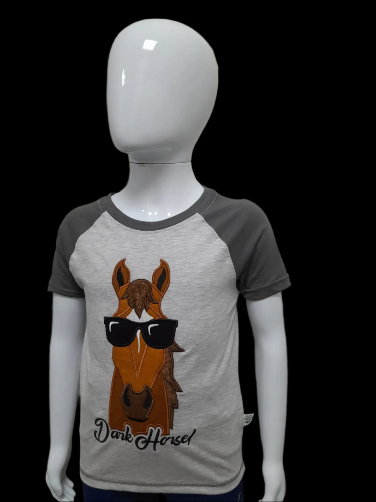 ASH GREY MARL INS DARK HORSE KIDS T-SHIRT