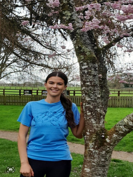 NS Horse T-Shirt Corn Blue Unisex