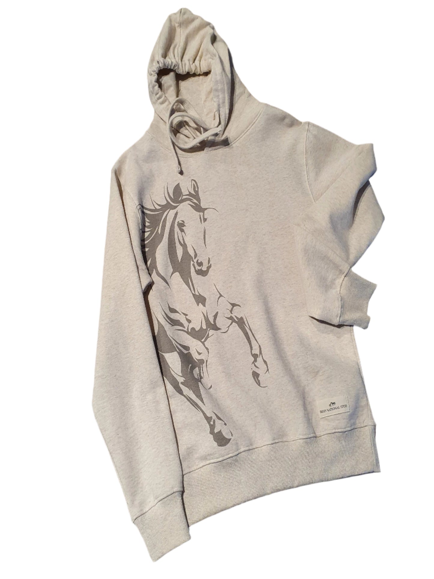 INS OATMEAL MARL GREY HORSE HOODY