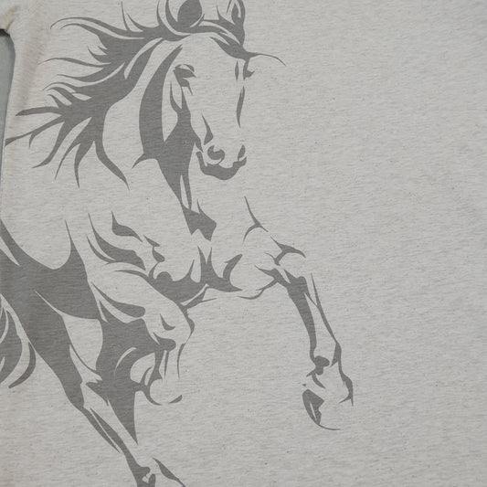 INS OATMEAL MARL GREY HORSE T-SHIRT