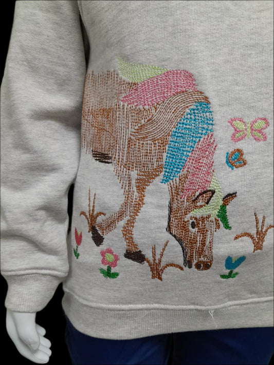 ASH GREY MARL INS THREAD HORSE KID SWEAT