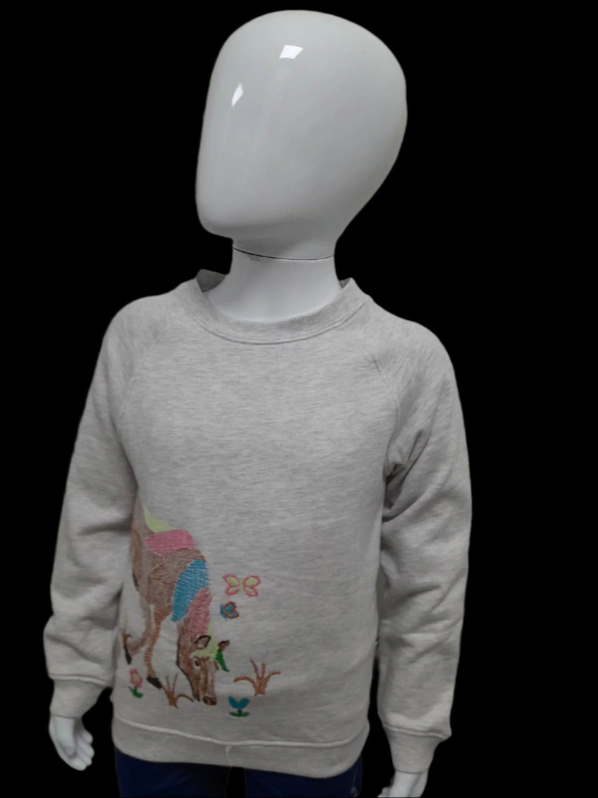 ASH GREY MARL INS THREAD HORSE KID SWEAT