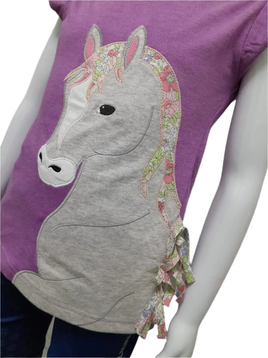 Purple INS Horse Kids T-Shirt