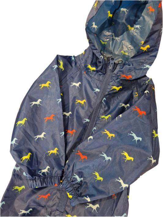 NAVY HORSE KIDS PUDDLE SUIT
