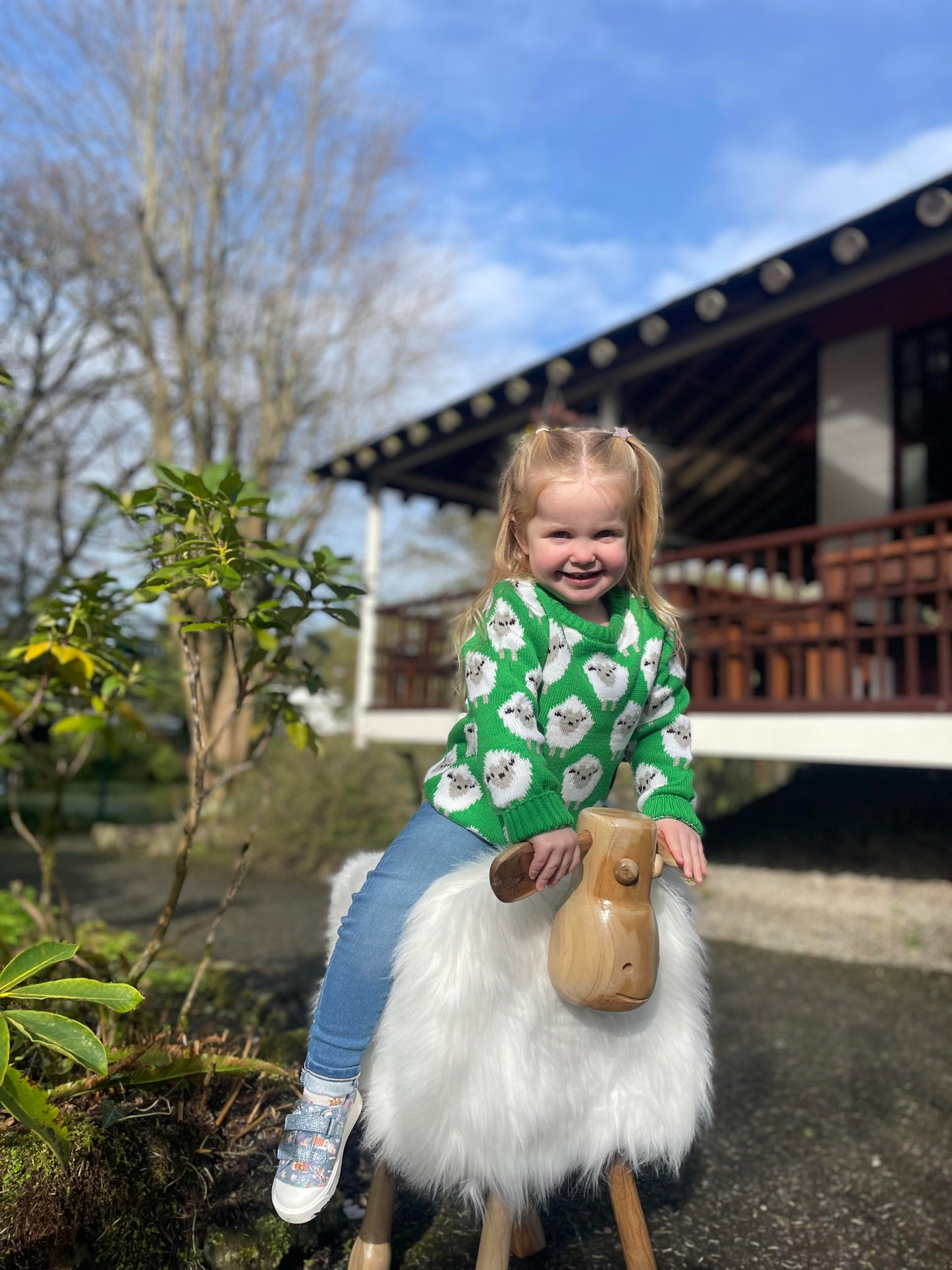 Green Sheep Kids Jumper