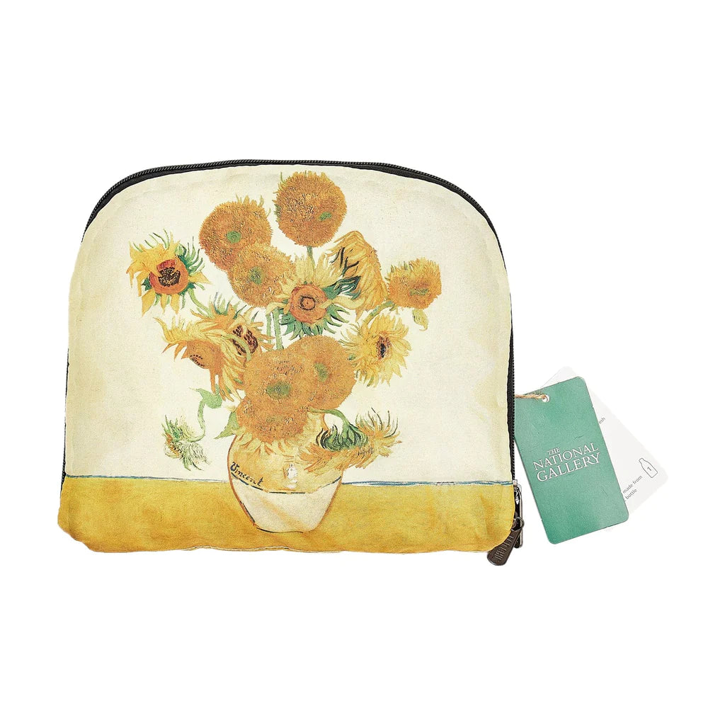 National Gallery Collection Foldable Backpack - Sunflowers by Vincent van Gogh